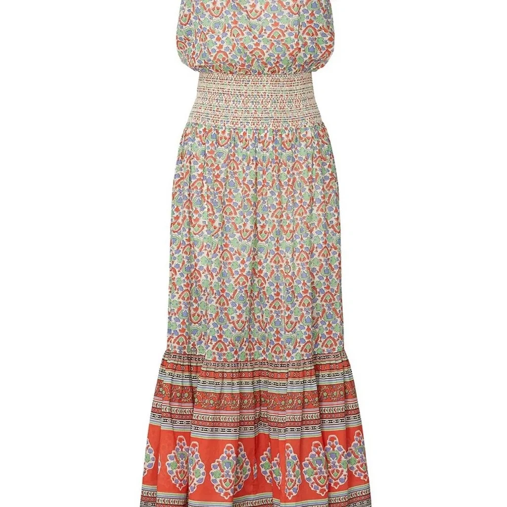 Tory Burch Legacy Paisley Smocked Sundress size M